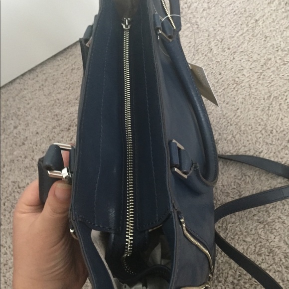 NWT Michael kors Newman Large Leather Tote Navy - Picture 5 of 9